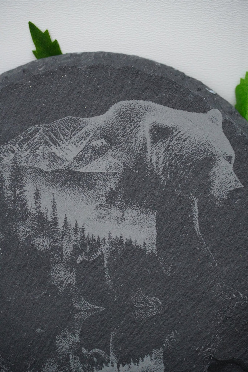 Tier Untersetzer Wildtiere "Bär, Adler, Hirsch und Wolf" - RJC - Circle