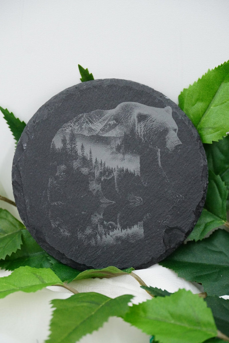 Tier Untersetzer Wildtiere "Bär, Adler, Hirsch und Wolf" - RJC - Circle