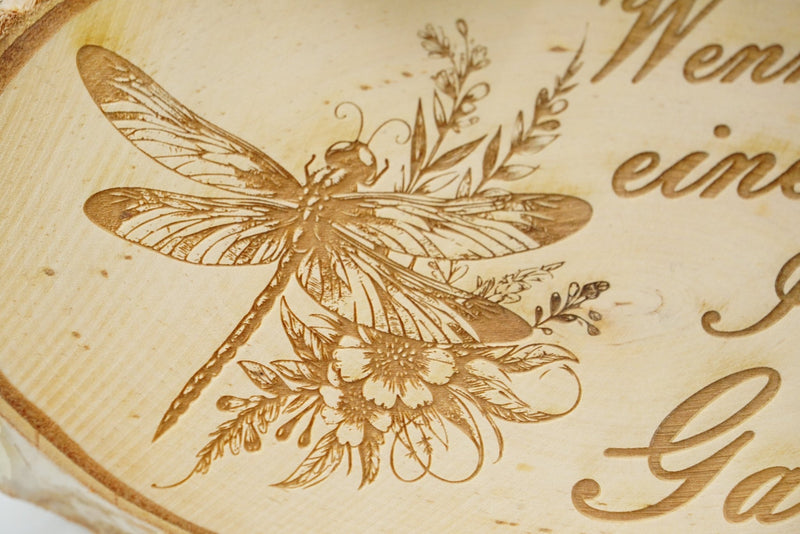 Tür - /Gartenschild Birke "Bin im Garten" - personalisierbar - RJC - Circle