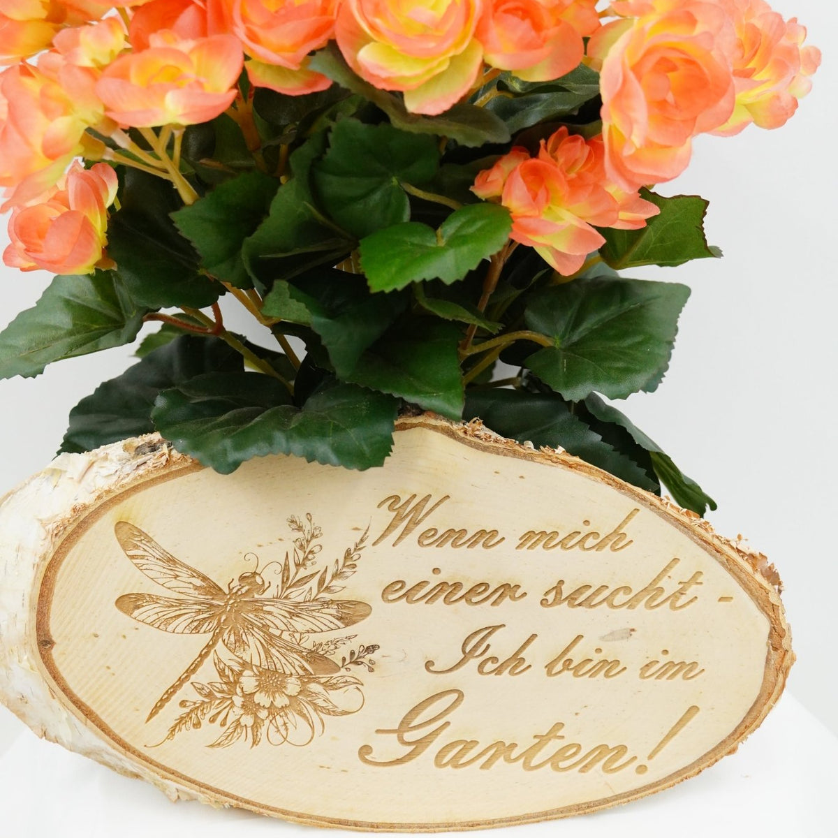 Tür - /Gartenschild Birke "Bin im Garten" - personalisierbar - RJC - Circle