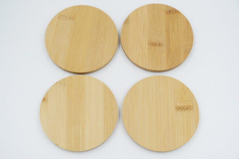 Untersetzer Bambus 4er Set rund oder eckig - RJC - Circle