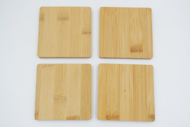 Untersetzer Bambus 4er Set rund oder eckig - RJC - Circle