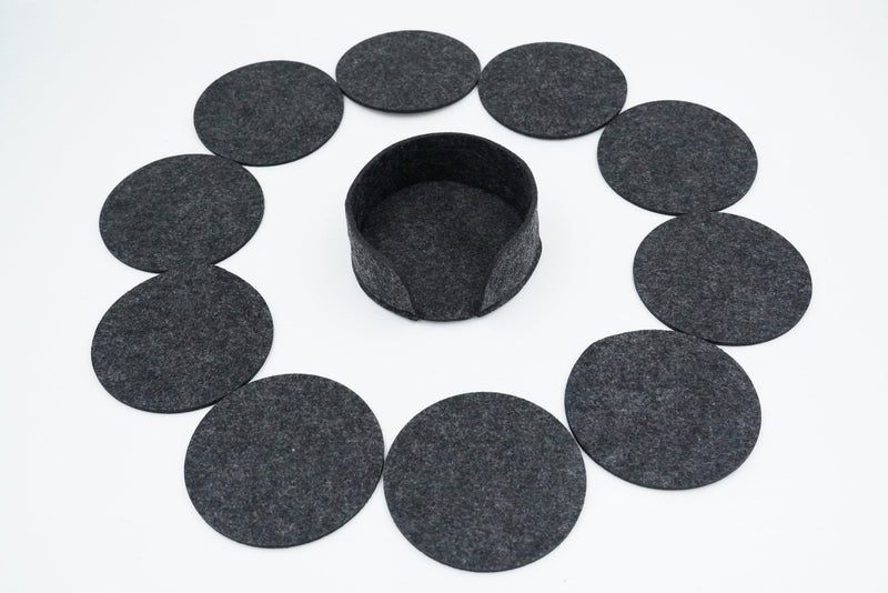 Untersetzer Filz 11er Set rund - RJC - Circle