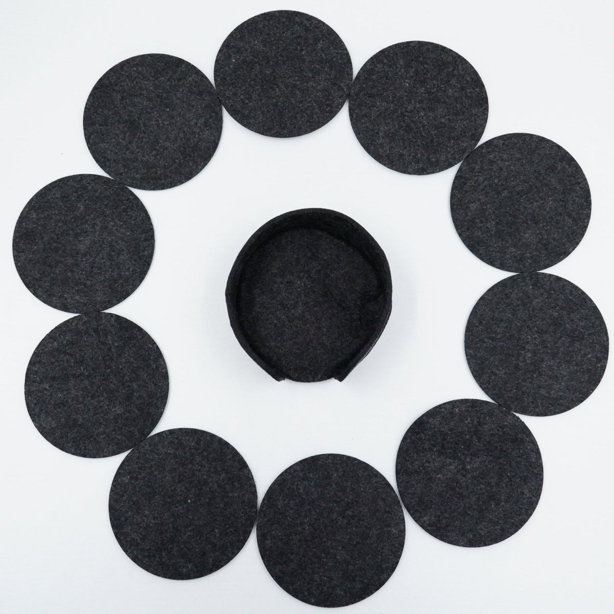 Untersetzer Filz 11er Set rund - RJC - Circle