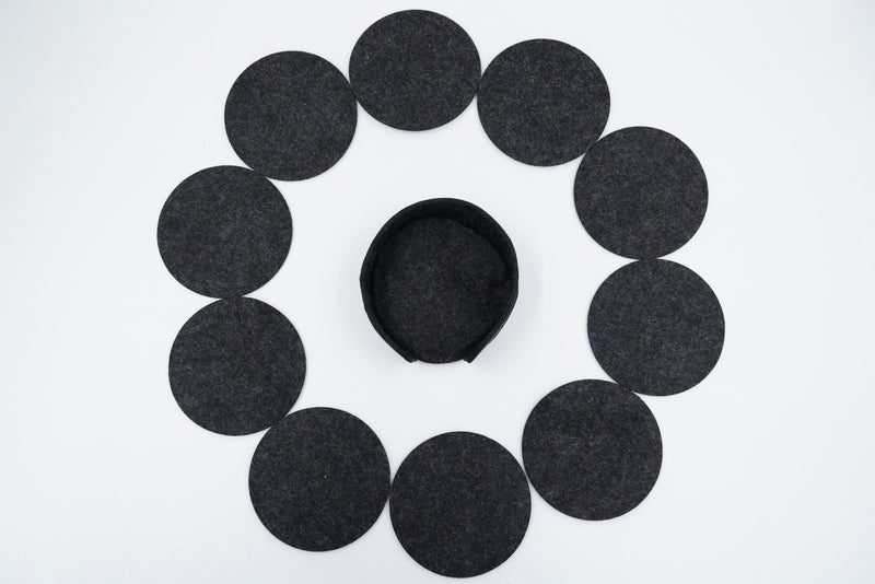 Untersetzer Filz 11er Set rund - RJC - Circle