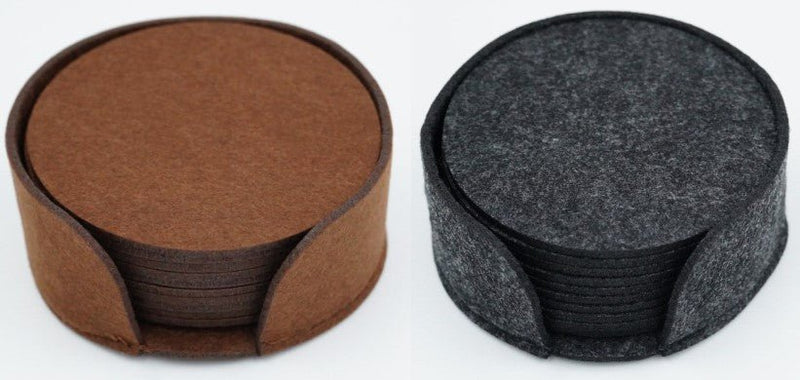 Filz-Untersetzer 10er Set mit Halter – Tischschutz, rutschfest und elegan