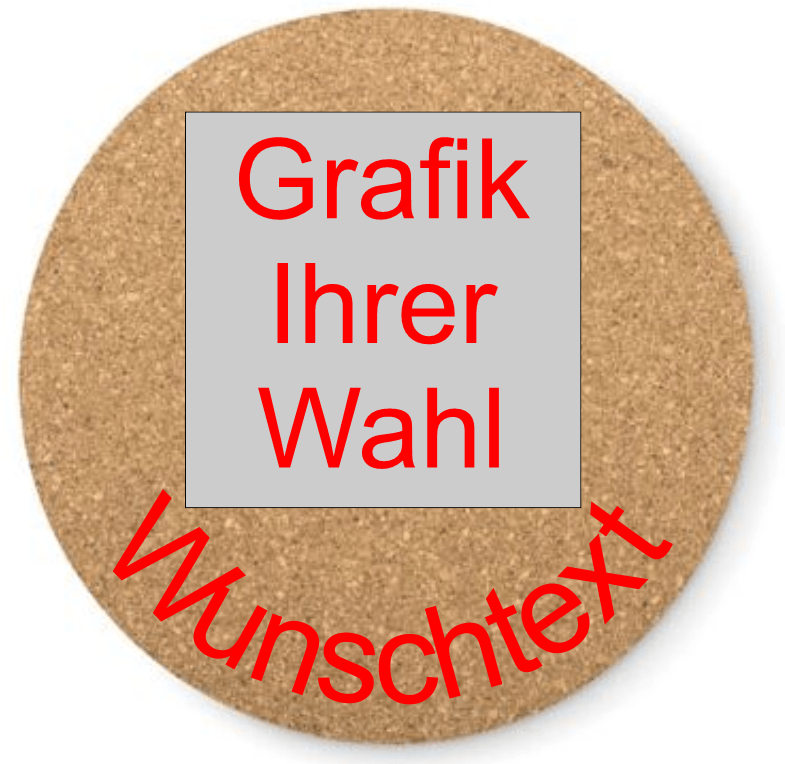 Untersetzer Kork verschiedene Motive - RJC - Circle
