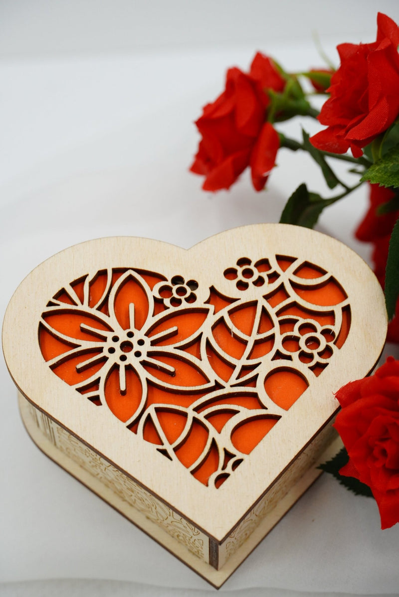 Valentin Geschenkbox Herz klein - personalisierbar - RJC - Circle