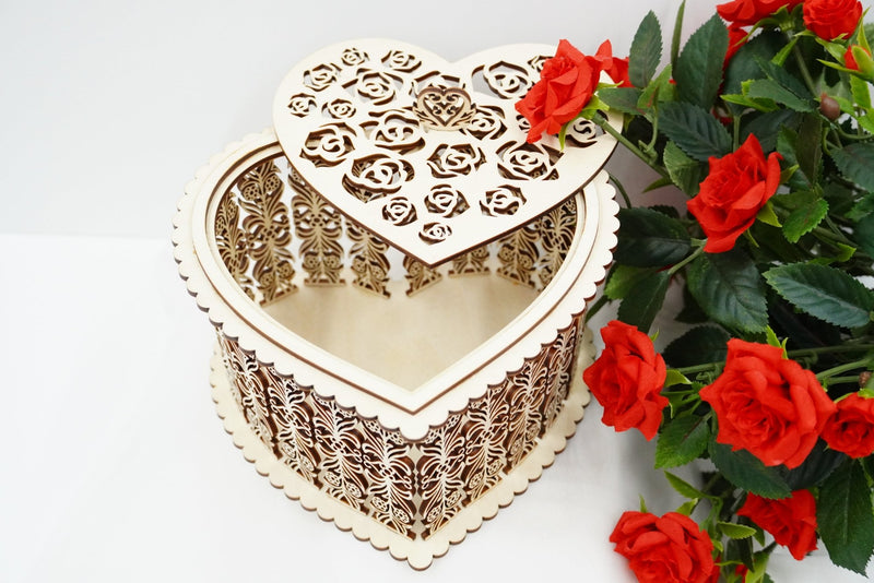 Valentinsbox filigran Rosendeckel - RJC - Circle