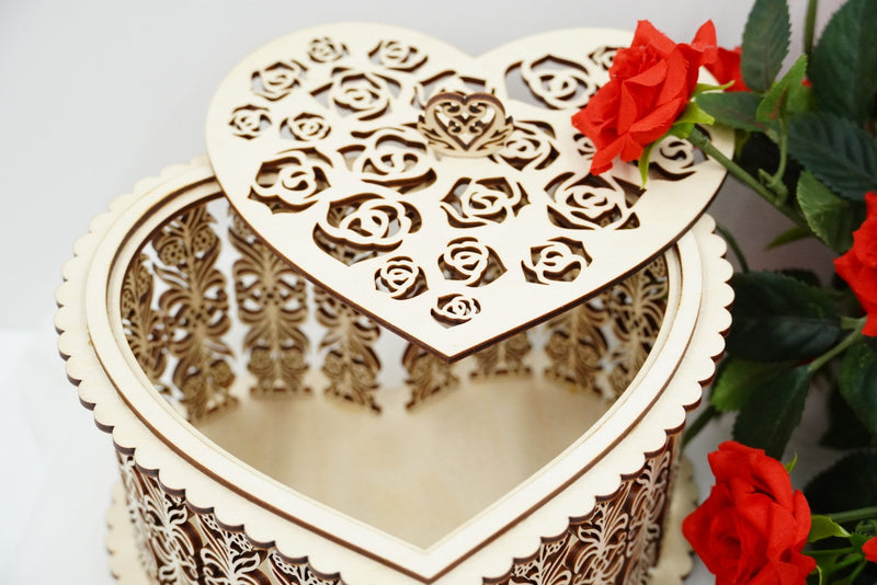 Valentinsbox filigran Rosendeckel - RJC - Circle