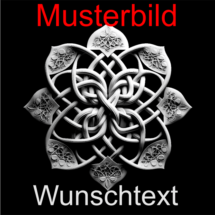 Vikings Untersetzer Blume - personalisierbar - RJC - Circle