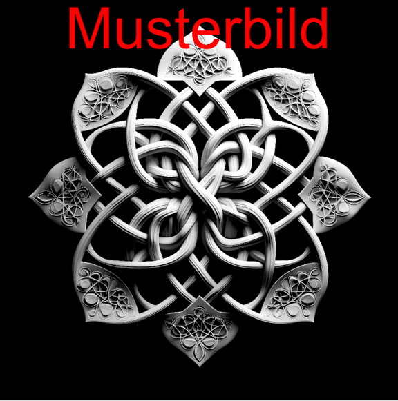 Vikings Untersetzer Blume - personalisierbar - RJC - Circle