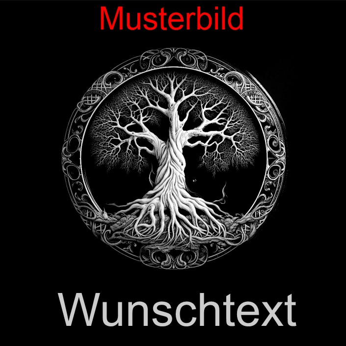 Vikings Untersetzer Yggdrasil mit Ornamente - personalisierbar - RJC - Circle