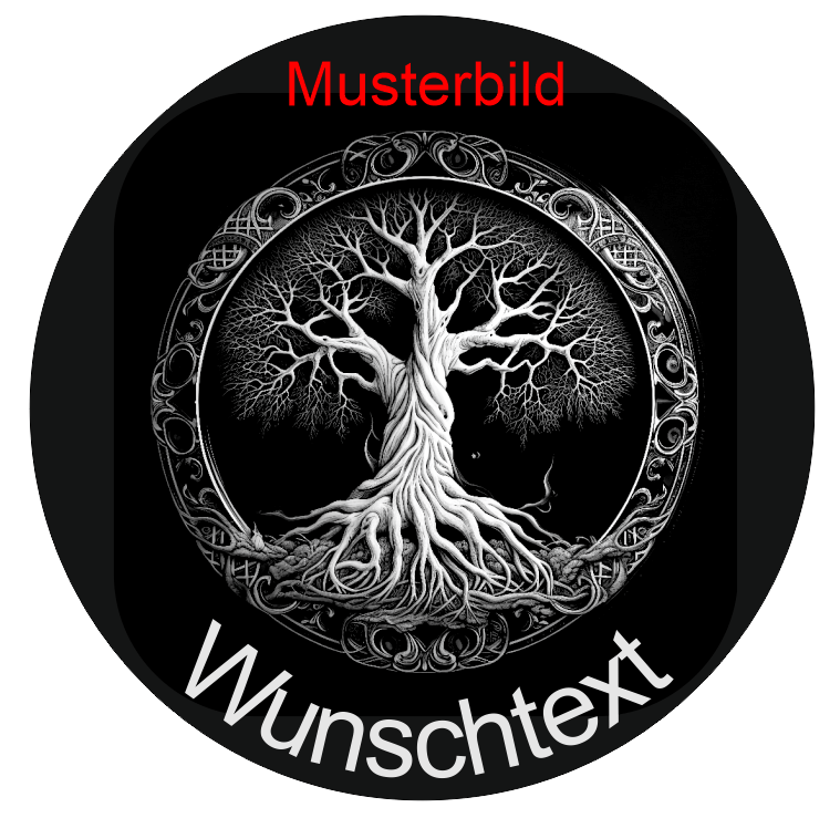 Vikings Untersetzer Yggdrasil mit Ornamente - personalisierbar - RJC - Circle